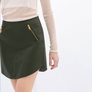 ZARA Faux Leather Mini Skirt